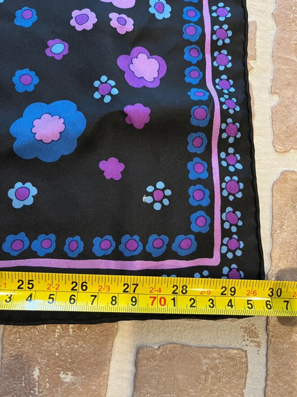 Christian Dior silk scarf Blue Purple vintage